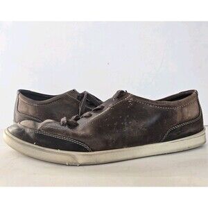 Ecco Collin 2.0 Mens 12 Sneaker Brown Leather Lace Up Casual Comfort Shoes